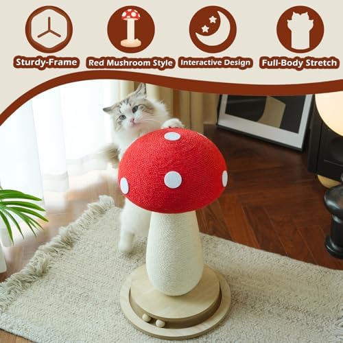 Whimsical Mushroom Cat Scratcher - Image 3