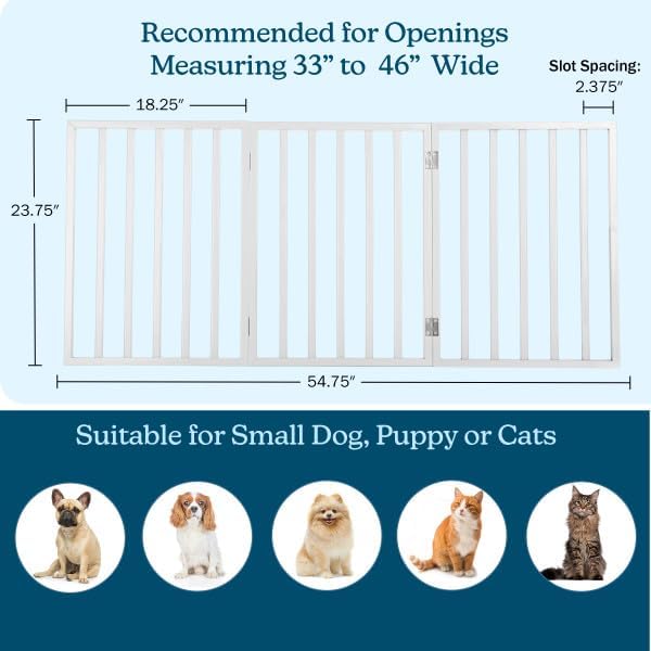 Pet Gate - 3-Panel Indoor Foldable Dog Fence - Image 2