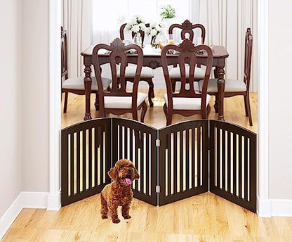 PAWLAND Wooden Freestanding Foldable Pet Gate - Image 3