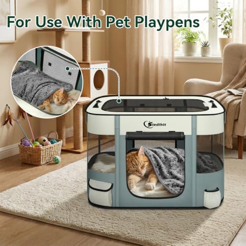 Siedihit 28" Dog Playpen, Cat Puppy Pen, Pet Portable Crate Indoor Outdoor - Image 6