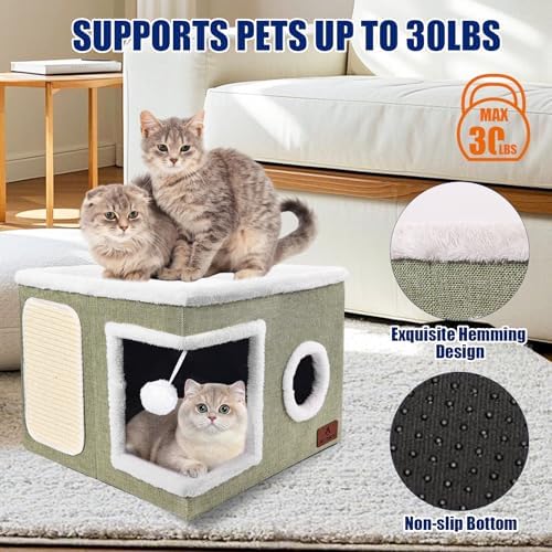 Cat Beds for Indoor Cats, Large Cat Cave Bed - Image 3