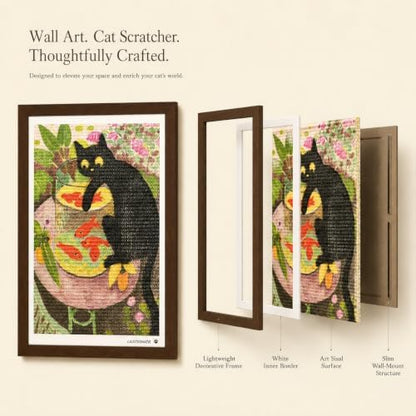 Wall Art Cat Scratcher, Framed Sisal Scratch Pad - Image 7