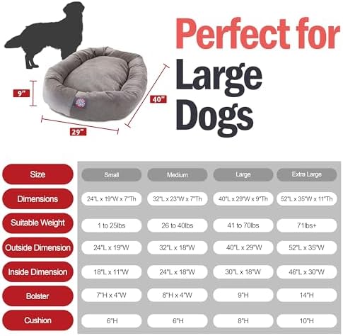 Majestic Pet 40 Inch Micro Velvet Calming Dog Bed Washable – Cozy Soft Round - Image 3