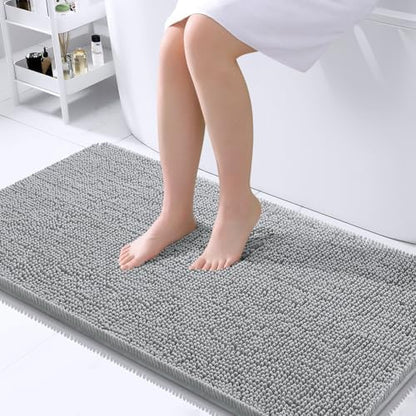 OLANLY Bathroom Runner Rugs 45x27, Extra Soft Absorbent Chenille Bath Rugs by OLANLY
