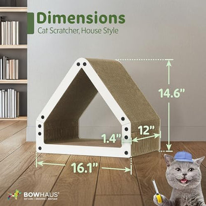 BOWHAUS House Cat Scratcher Lounger, Reversible Scratcher, Durable & - Image 2