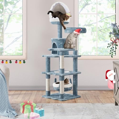 Yaheetech Blue Cute Shark Cat Tree - Image 2