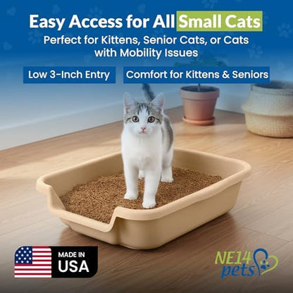 KittyGoHere Senior Cat Litter Box, Small Litter Pan, Small Beach Sand - Image 3