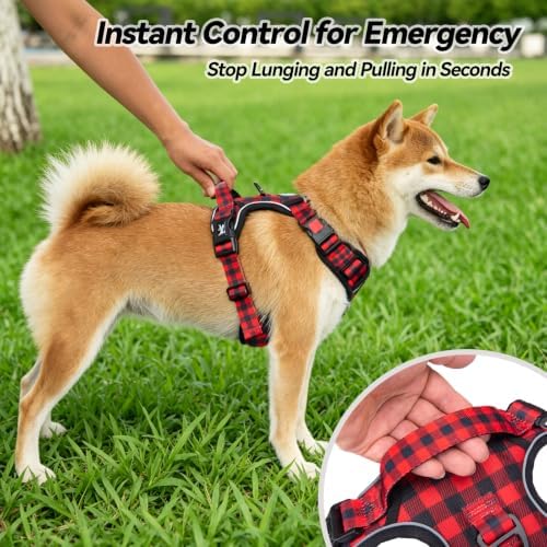 PoyPet Plaid Dog Harness Small, No Pull Vest - Image 5