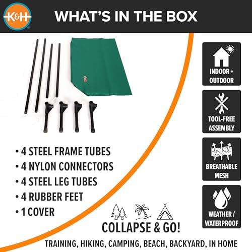 K&H Outdoor Elevated Dog Bed, Cooling Raised Dog Bed, Medium 32x25in - Image 6