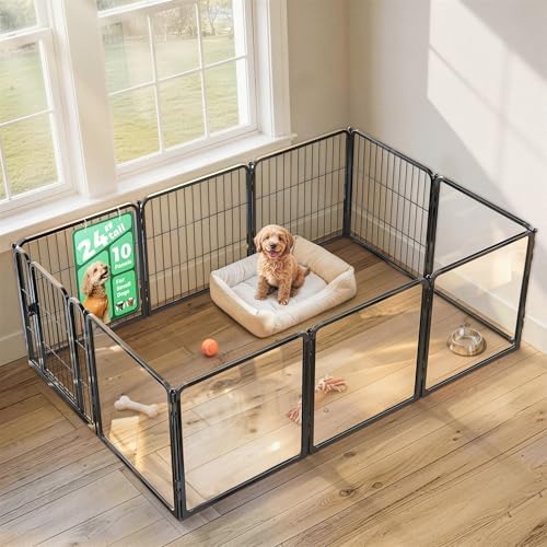 FXW AuraSpace Pro Acrylic & Wire Mesh Indoor Dog Playpen, 10 Panels by FXW