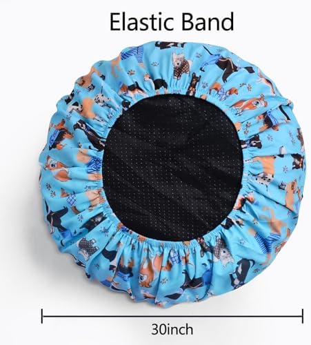 Round Replacement Dog Bed Cover Elastic Edged Washable 20×9.8 Inch - Image 4