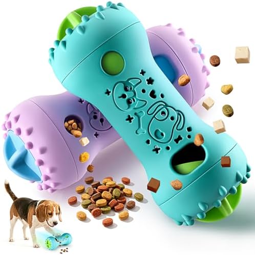 PETSTA 2 Pack Dog Puzzle Toys, Adjustable Treat Dispensing Slow Feeder Toy by PETSTA