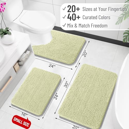 OLANLY Bathroom Runner Rugs 70x24, Extra Soft Absorbent Chenille Bath Rugs - Image 2