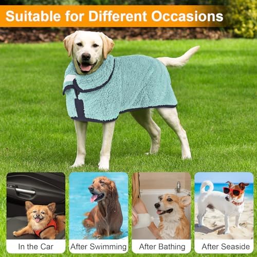 Unicorn Catcher Dog Bathrobe Super Absorbent Quick Drying Robe - Image 6