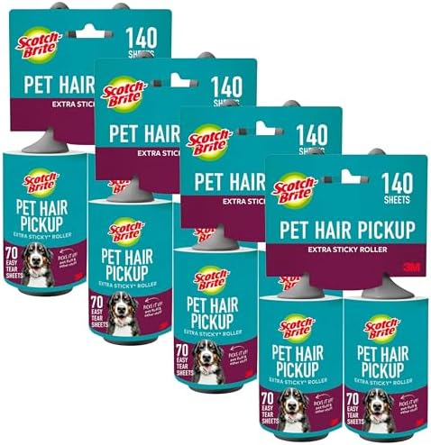Scotch-Brite Pet Hair Pickup Extra Sticky Lint Roller, Designed by Scotch-Brite