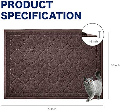 WePet Cat Litter Box Mat, Kitty Premium PVC Pad, Durable Trapping Rug, - Image 3