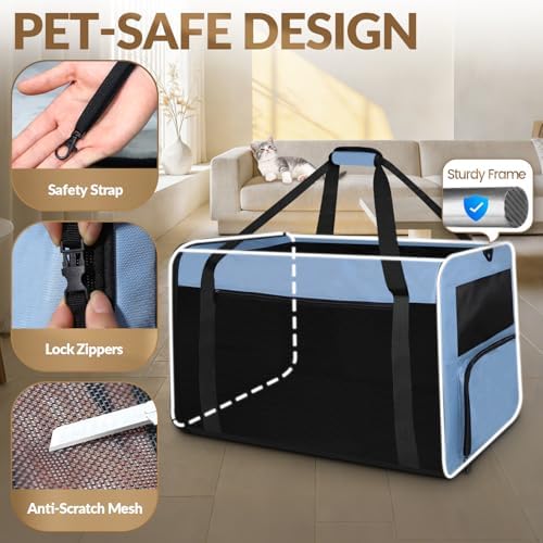 Petskd 26"x17"x17" Extra Large Cat Carrier - Image 5