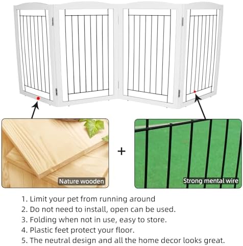ZJSF Freestanding Foldable Dog Gate - Image 5