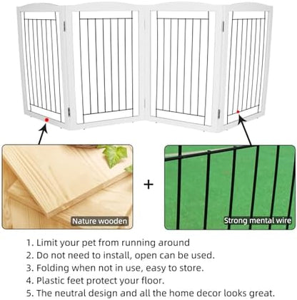 ZJSF Freestanding Foldable Dog Gate - Image 5