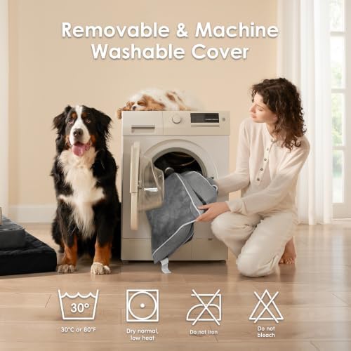 EHEYCIGA Large Memory Foam Dog Crate Bed Washable - Image 6