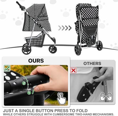 MoNiBloom Pet Stroller for Small/Medium Dogs and Cats - Image 7