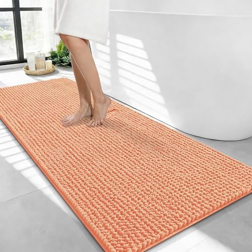 OLANLY Thick Chenille Bathroom Runner Rugs 44x24, Absorbent Bath Mat by OLANLY