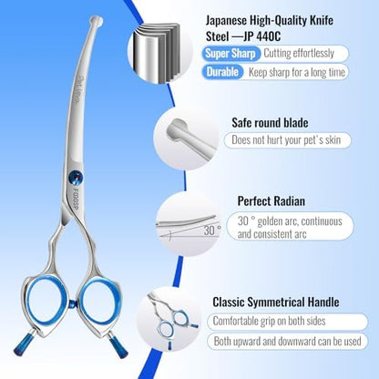 Curved Dog Grooming Scissors - Image 2