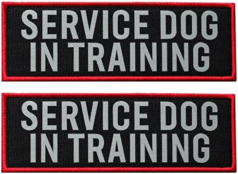 2 Pcs Reflective Service Dog in Training Patch by FITZNORA