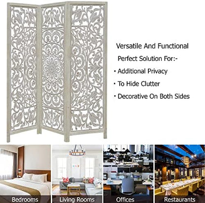 COTTON CRAFT Room Divider Wood Screen - Image 5