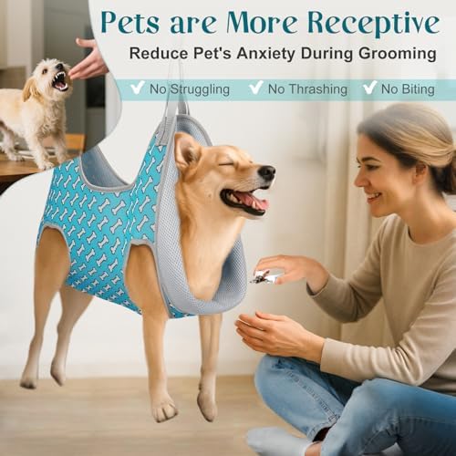 Supet Dog Grooming Hammock for Nail Trimming, Pet Grooming Hanging Harness - Image 5