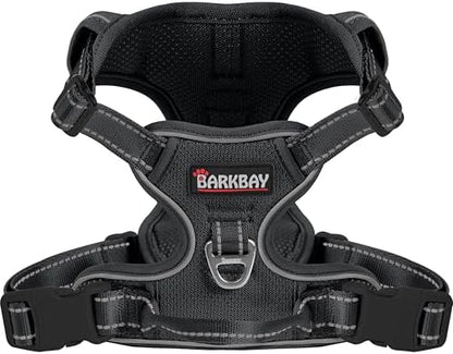 BARKBAY Dog Harness for Medium Sized Dog No Pull Mesh 2 Clips Dog Vest by BARKBAY