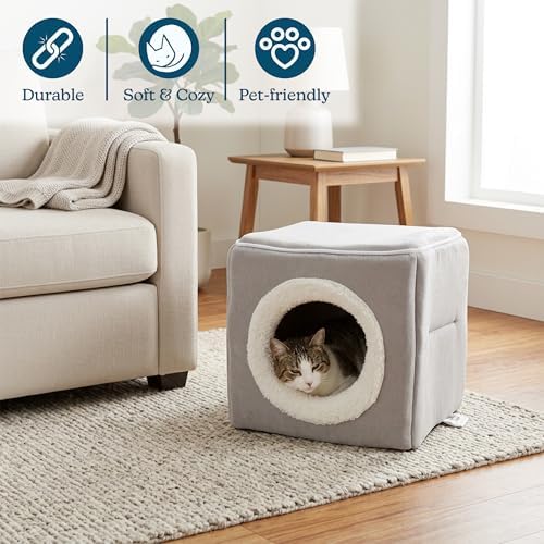 Cat House - Indoor Bed with Removable Foam Cushion - Cat Cave - Image 2