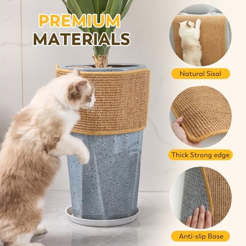 2PCS Natural Sisal Fabric Large 23.6" x 15.7" Cat Scratching Pad - Image 3