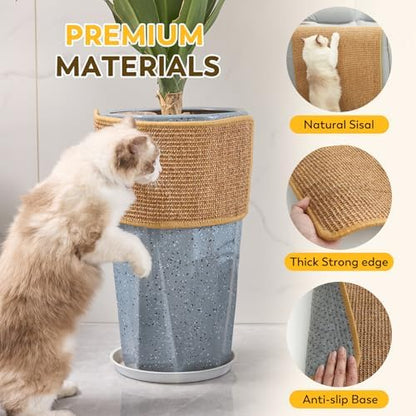 2PCS Natural Sisal Fabric Large 23.6" x 15.7" Cat Scratching Pad - Image 3