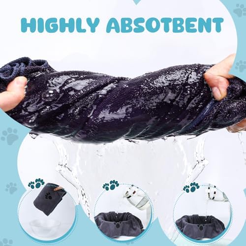 6 Pack Microfiber Dog Towels for Drying Dogs, Super Absorbent and Soft - Image 4