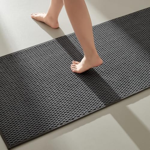 TYUU Bathroom Runner Rug, Long Bath Mat Washable Thin Quick Dry Low Pile by TYUU
