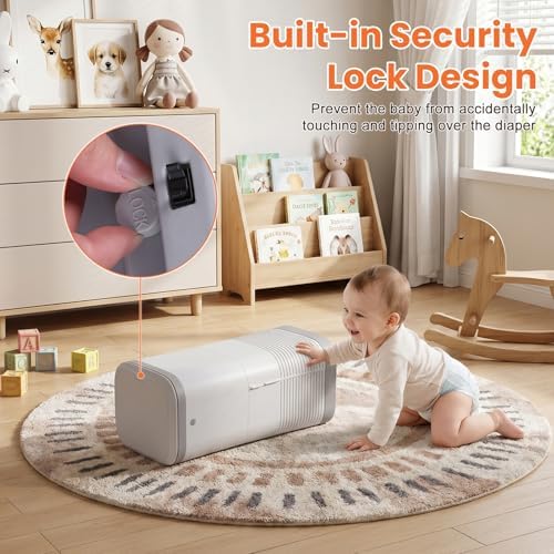 Baby Diaper Pail, Diaper Trash Can - Image 3