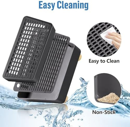 Extra Large 2 Steps Cat Litter Box Step Ramp, Cat Litter Catcher Mat - Image 5