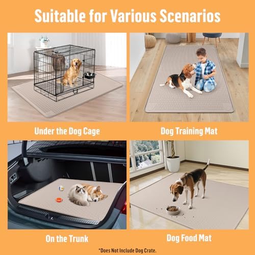Silicone Dog Bed Mat 50"x 35" Crate Mat - Image 7