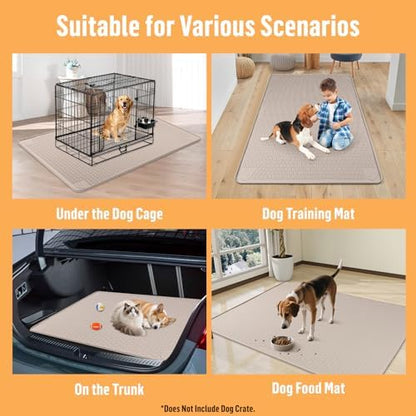 Silicone Dog Bed Mat 50"x 35" Crate Mat - Image 7