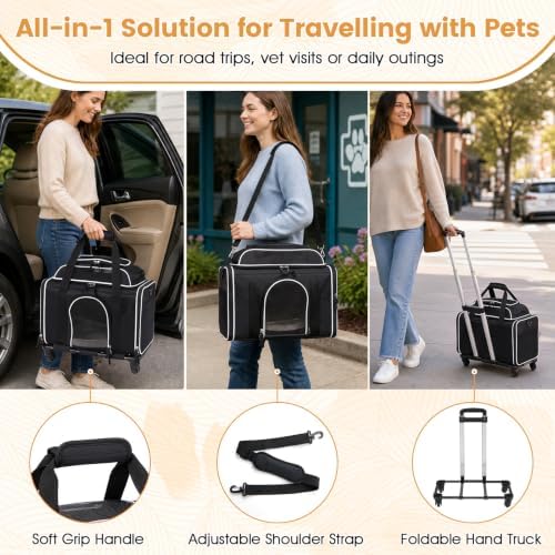 PETSITE Rolling Cat Carrier - Image 4