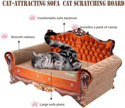 COOZMENT Sofa Shaped Scratching Couch, Thick Scratching Cardboard, Lounge Bed - Image 5