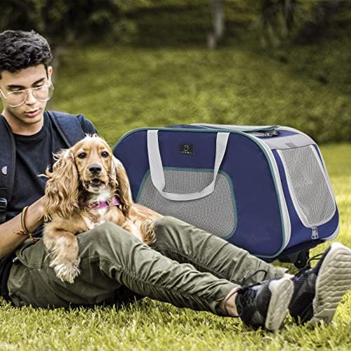 A 4 Pet Foldable Dog Carrier on Wheels - Image 2