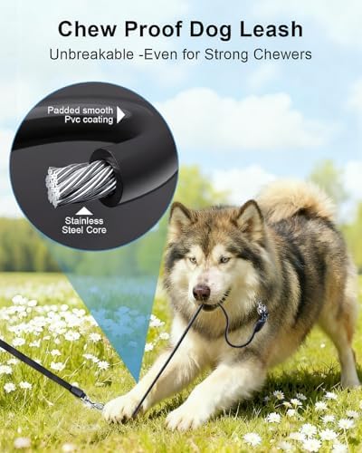 26 ft Retractable Dog Leash for Large Dogs, TPE Grip - Image 3