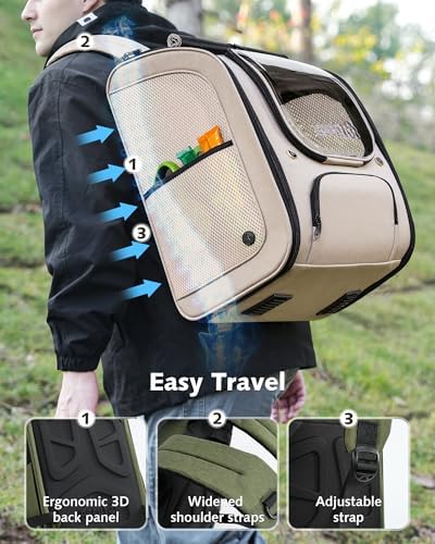 Pecute Cat Backpack Carrier, Large Space Cat Bubble Backpack - Image 6