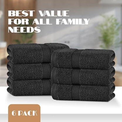 Wealuxe Black Hand Towels 16x27 Inch - Image 4