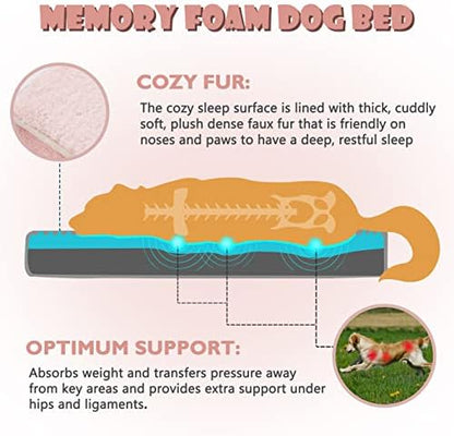 WATANIYA PET Memory Foam Large Dog Bed, Orthopedic Dog Crate Bed - Image 2