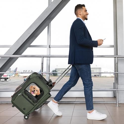 EliteField Deluxe Rolling Backpack Dog & Cat Carrier by EliteField
