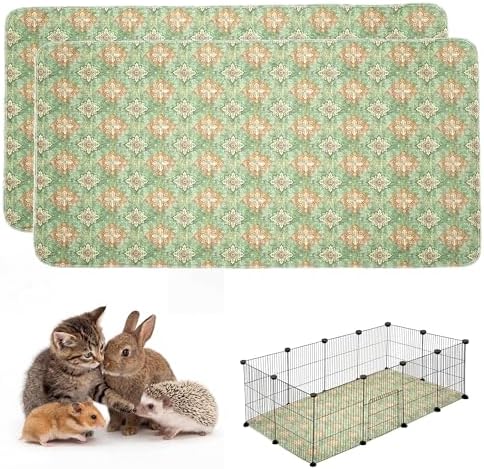 Washable Guinea Pig Pee Pads, Absorbent Reusable Guinea Pig Cage Liners by Peepads
