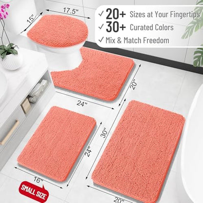 OLANLY Large Bathroom Rugs 47x32, Extra Soft Absorbent Chenille Bath Rugs - Image 2